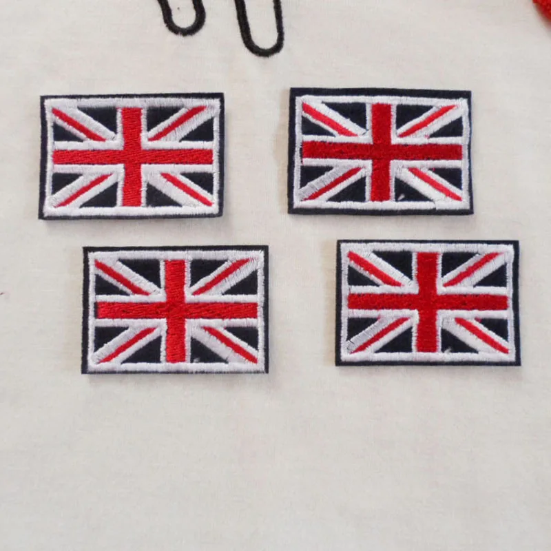 Embroidered iron-on British flag Patches Costume Motif Applique Newest Free Shipping 20pcs for DIY ClothesAccessories diy jeans | Дом и сад