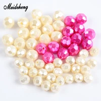 abs soccer surface beads imitation pearl charms beads for jewelry making needlework necklace bracelets women design meideheng