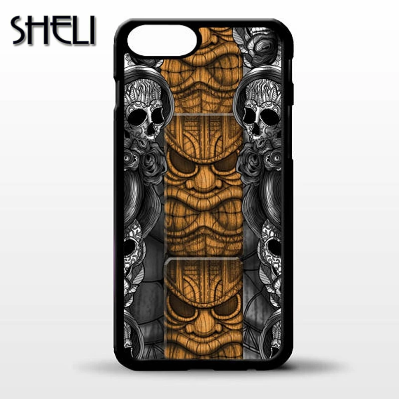 SHELI Tiki чехол для телефона с головой лица и черепом маори iPhone 5 6s 7 8 plus 11 pro X XR XS Max Samsung