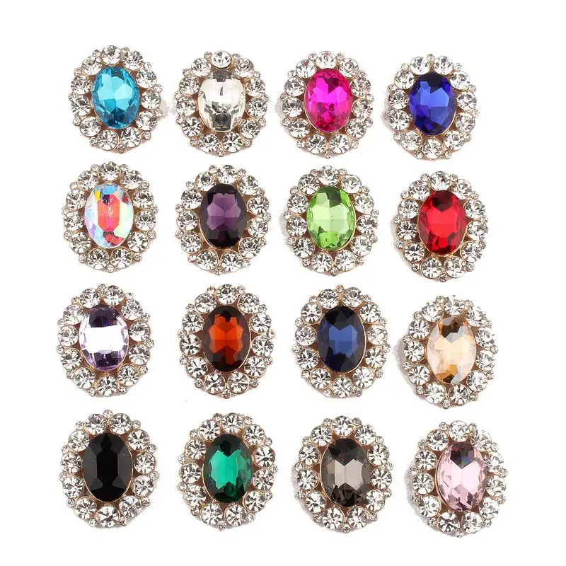 5 шт. декоративные пуговицы для платья 25 х31 мм|oval rhinestone button|rhinestone buttonsbuttons buttons |