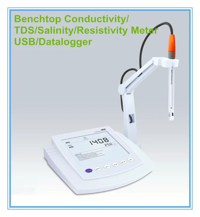 Теплопроводность Benchtop/TDS/соленость/сопротивление/Температура 5 в 1 метр с USB Datalogger