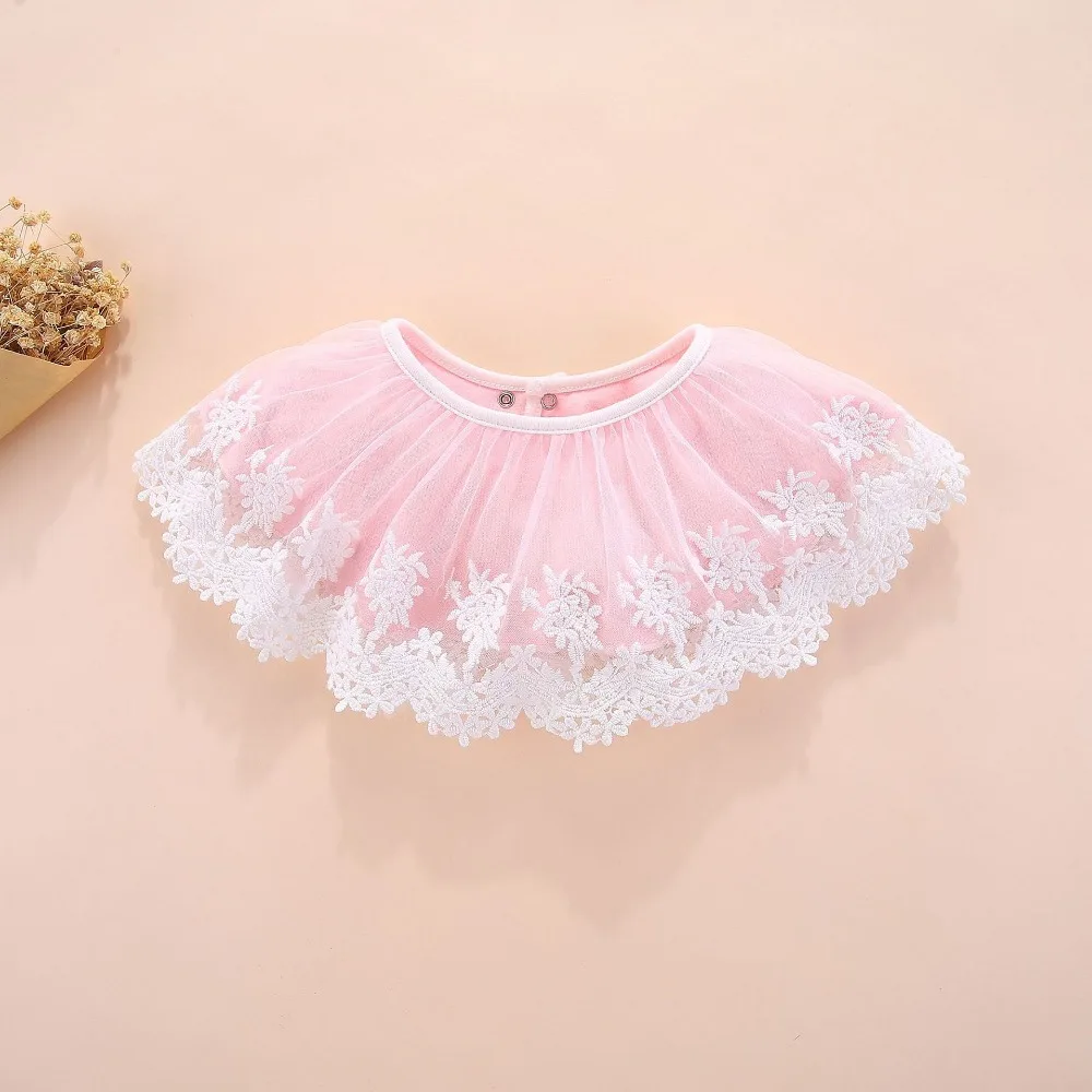 Хлопковый кружевной нагрудник модный необычный новый для маленьких девочек