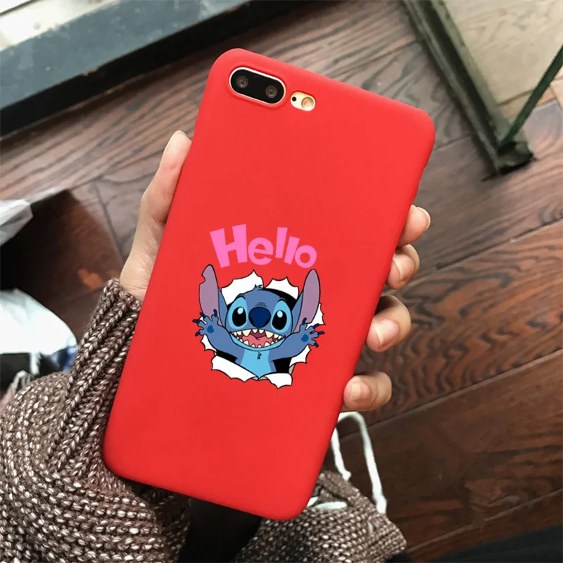 Силиконовый мягкий чехол для телефона Disneys Stitch для Apple IPhone X XR XS MAX 7 8 7 plus 6 6 S Plus 5 5S SE задняя крышка