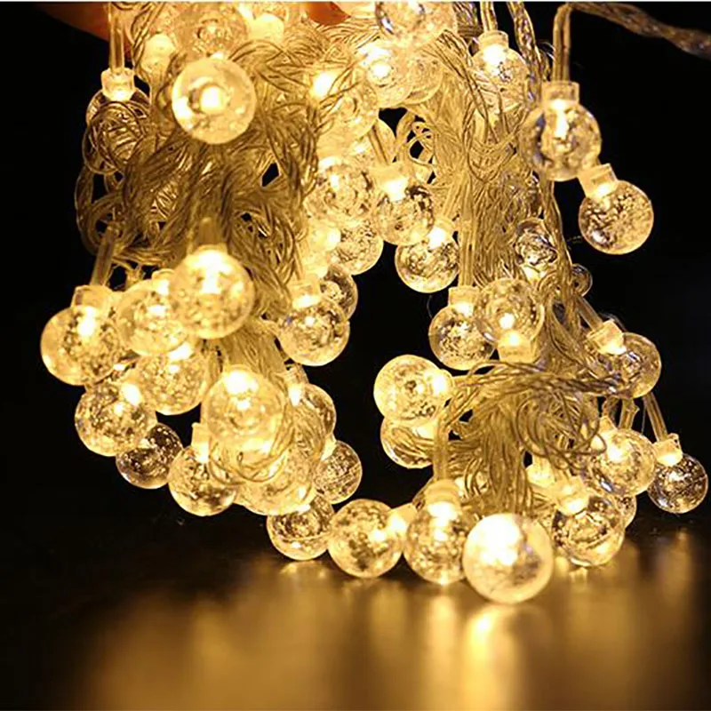 3 м 20LED 6 м 40LED пузырьковый шар гирлянды рождественские сказочные гирлянды наружная Батарея Вспышка для праздника Рождественские вечерние украшения сада