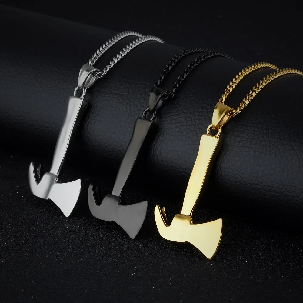 

Stainless Steel 3 Color Hiphop Rock Hammer Pendants Necklace Men Male Cool Boy Best Gift Fashion Jewelry