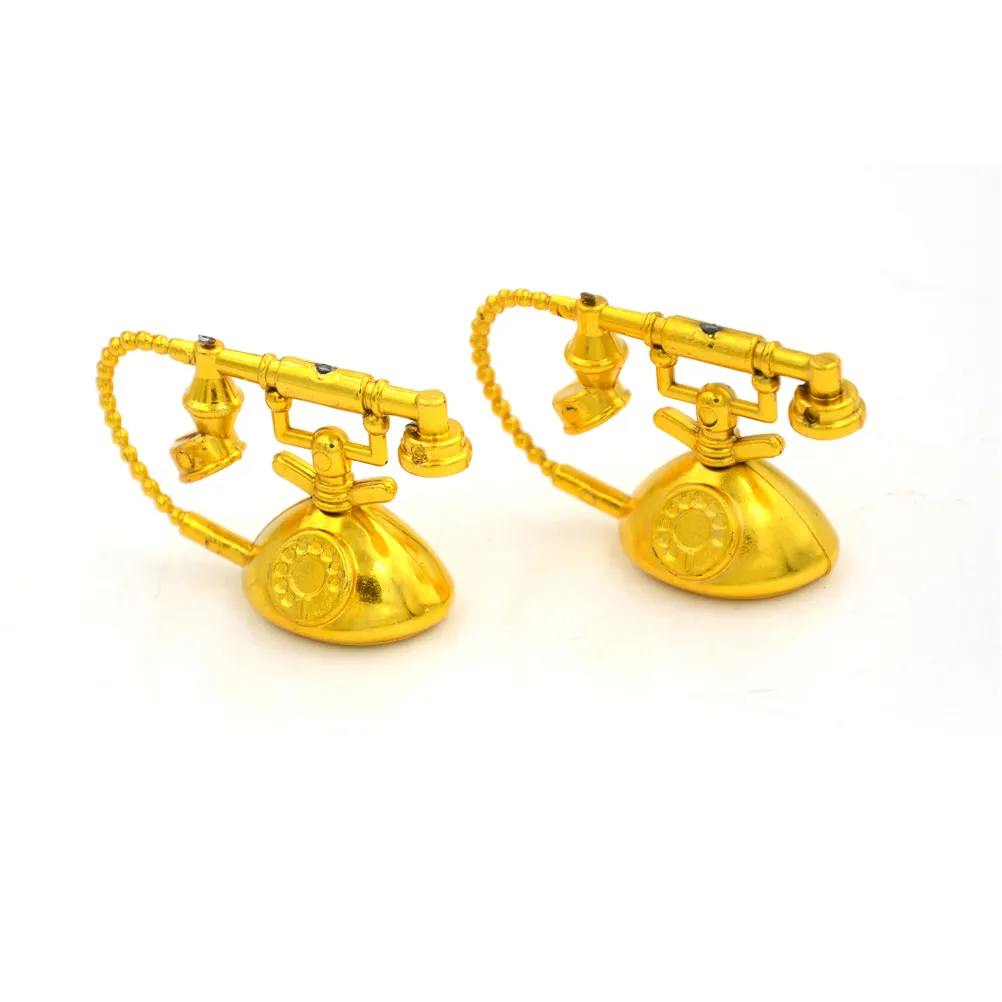 2 шт. винтажный мини телефон для кукольного домика 5 см|for dolls|dollhouse telephonedoll vintage |
