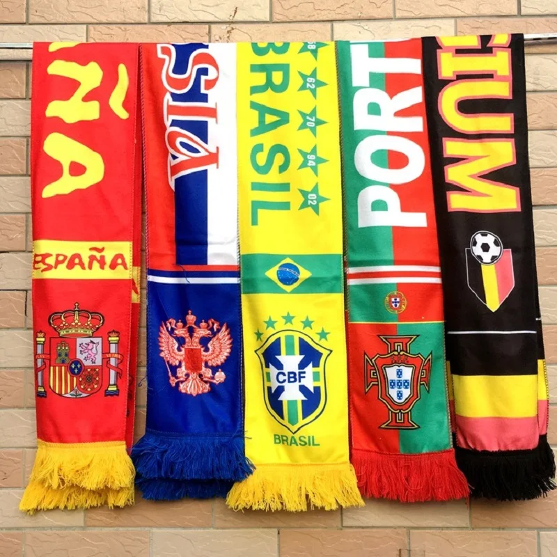 Шарф Болельщицы для России шарф футбольного фаната Бразилия Аргентина испанский