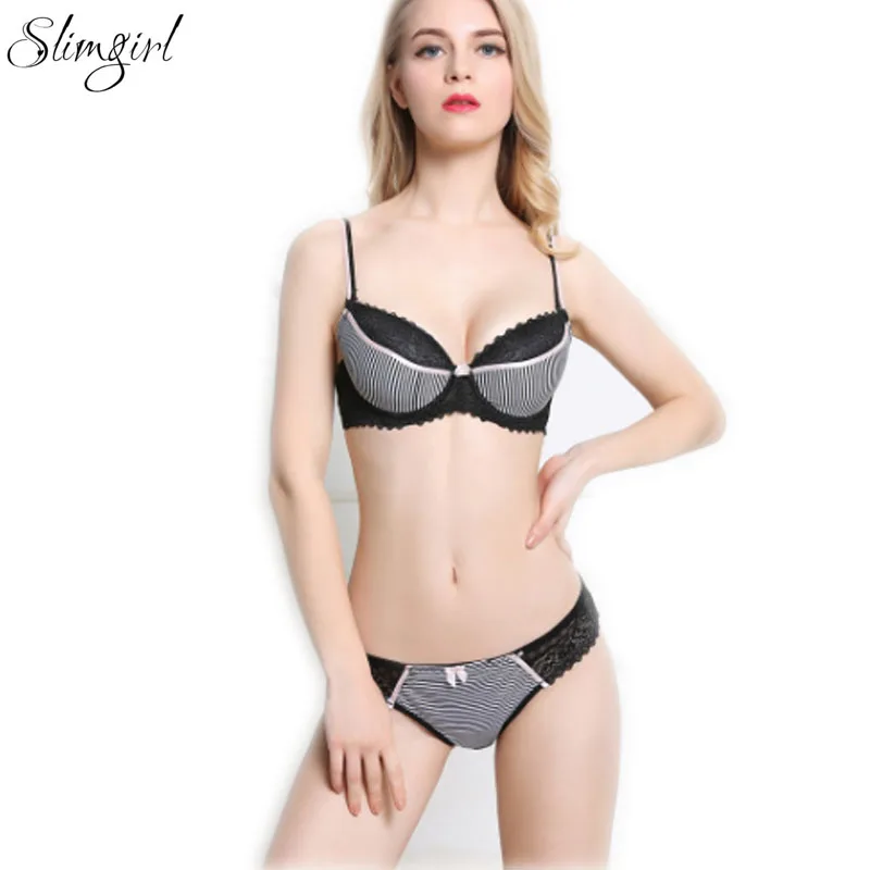 Женский кружевной комплект Slimgirl большого размера с бюстгальтером и трусиками
