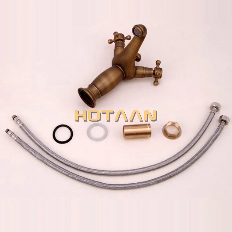 

Free shipping Basin Faucet Antique Brass waterfall Bathroom Basin Sink Mixer Tap Crane,torneira YT-5079