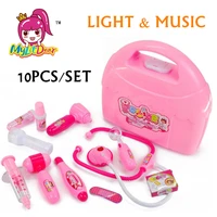 mylitdear new baby kids funny toys doctor play sets simulation pink medicine box pretent doctor toys stethoscope children gifts