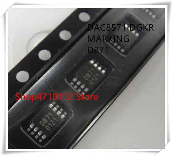 Новинка 10 шт./лот DAC8571IDGKR DAC8571IDGK маркировка D871 DAC8571 MSOP-8 IC | Электроника