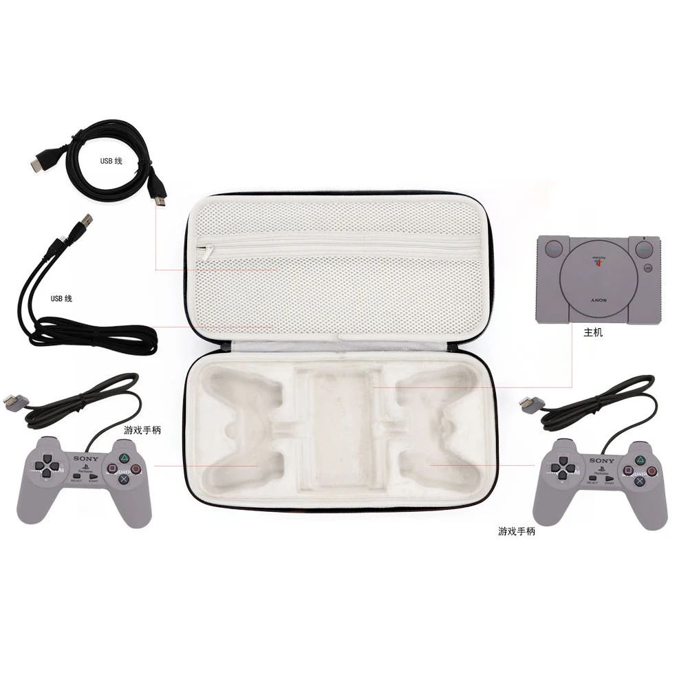 Новый чехол для хранения с идеальной защитой Sony Playstation Classic Mini Console 2 контроллера и