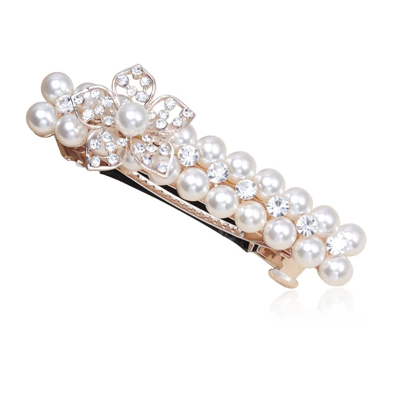 

Fashion Crystal Rhinestone Pearl Hairpin Girls Barrettes Hair Clip Clamp Jewelry Styling Tool Women Hair Accessories