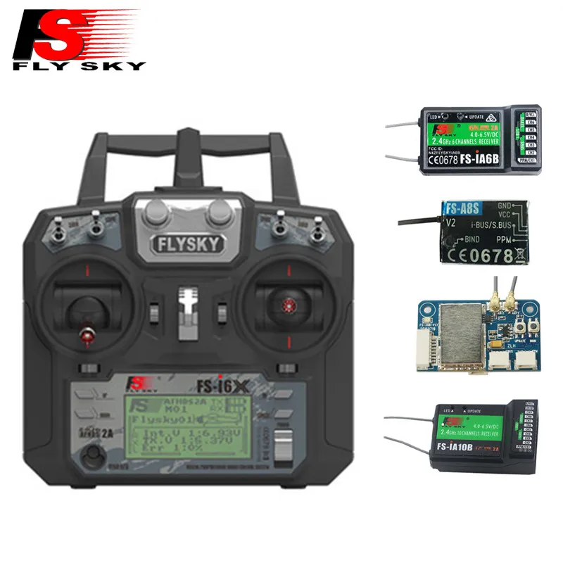 Оригинальный Flysky FS i6X 10CH 2 4 GHz AFHDS 2A RC передатчик с iA6B iA10B X6B приемник для Rc самолета