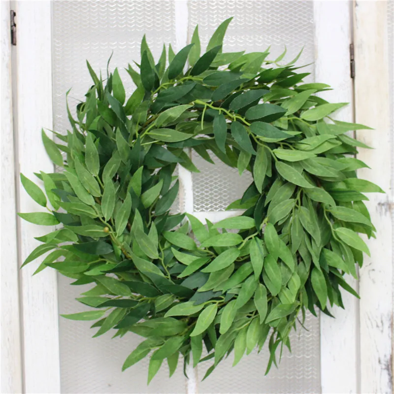 Зеленые искусственные цветы венок из листьев эвкалипта фотосессия - купить по