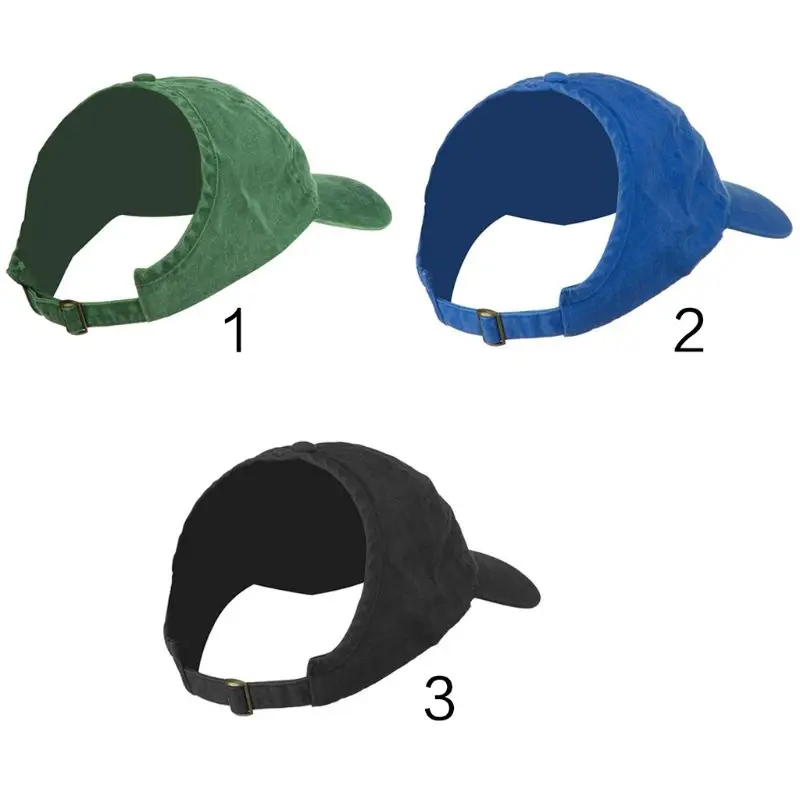 Женская взрослая полупустая бейсболка с открытой спиной и хвостом одноцветная