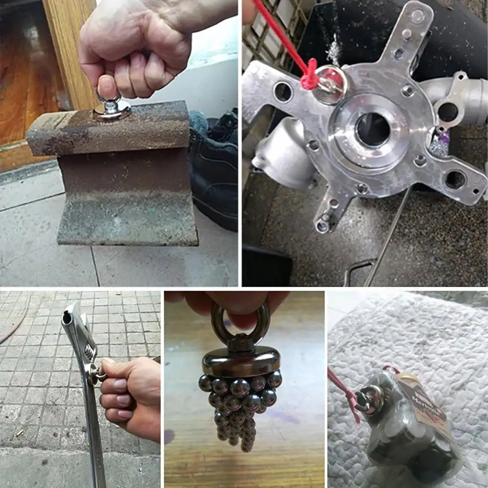 Супер сильный рыболовный магнит неодимовый с потайным отверстием и рым болтом 20