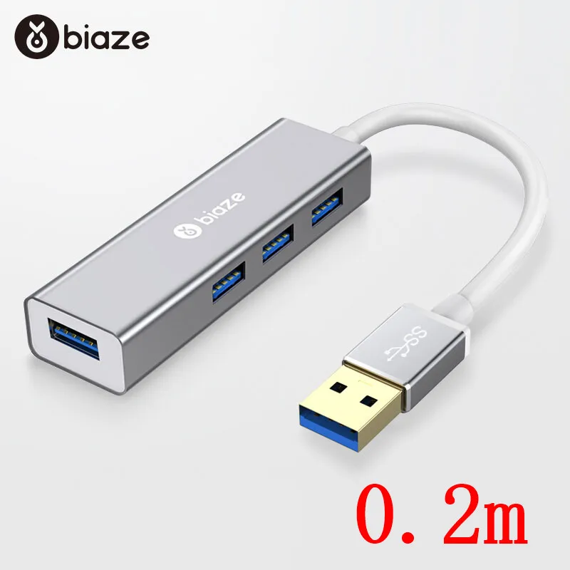 Синий Biaze 4 Порты и разъёмы мини usb-хаб 3,0 USB высокоскоростной разветвитель 5 Гбит/с GL3520 USB 3,0 концентратор для планшет ноутбук компьютер Тетрадь OTG usb-хаб - Цвет: Синий