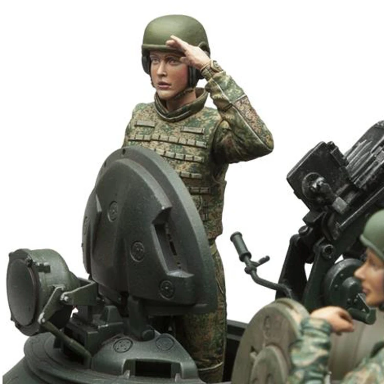 1/16 российский Женский Танк 3 человека без бака полимерная модель солдата GK