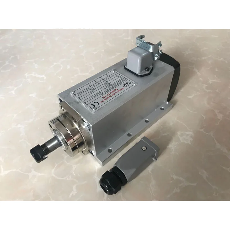 CNC квадратный шпиндель 1,5 кВт ER11 220 В мотор шпинделя 1500 Вт с воздушным охлаждением для фрезерного гравировального станка