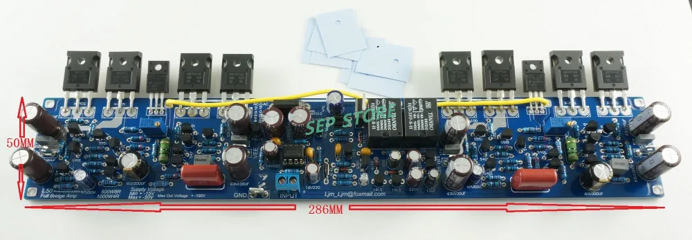 

L50 Full Bridge Momo Power Amplifier Board 500W 8ohm + Angle Aluminum