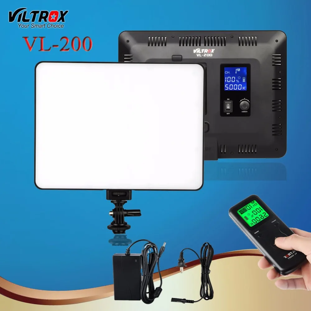 Viltrox VL-200 30 Вт Светодиодный студийный светильник для видеосъемки беспроводной пульт дистанционного управления ЖК-дисплей 1" двухцветный Диммируемый Fr Canon DSLR