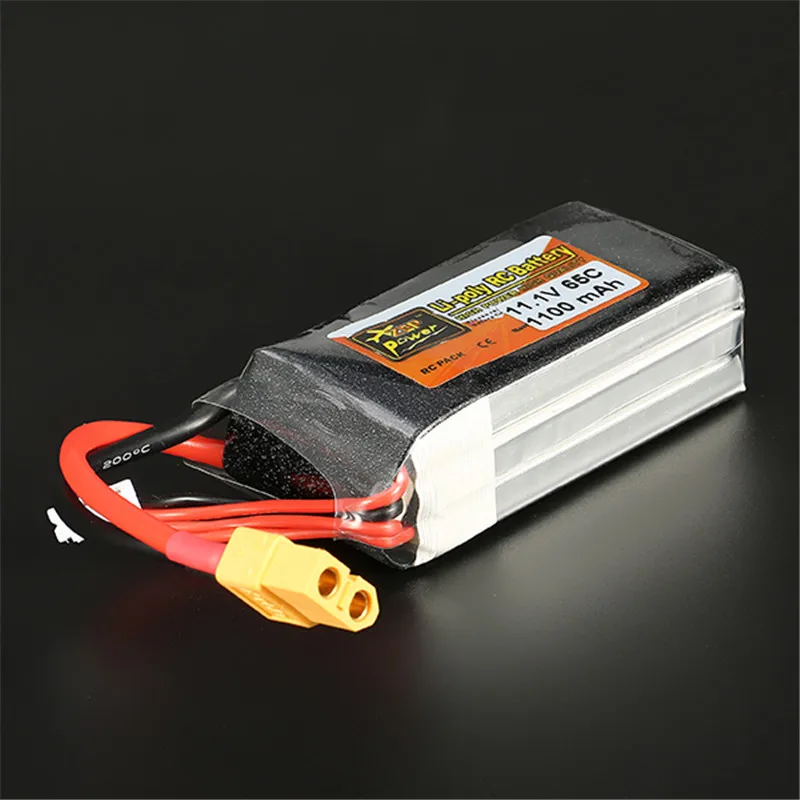 ZOP power 11 1 V 1100mAh 65C 3S перезаряжаемая Lipo батарея XT60 разъем для радиоуправляемой