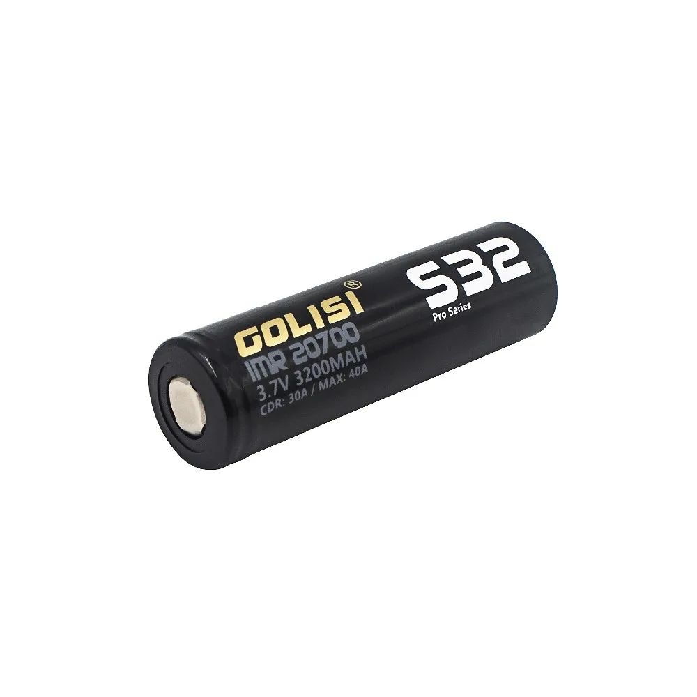 2 шт. GOLISI S32 IMR 20700 3200 мА/ч 3 7 в CDR 30A MAX 40A с высоким потоком света аккумуляторная