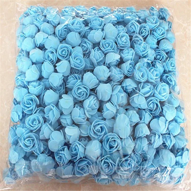 Blue 500 шт. искусственный цветок для Свадьбы вечерние украшения розовый медведь Юбилей Рождество DIY День Святого Валентина подарок на день рождения Розовый венок - Цвет: Blue