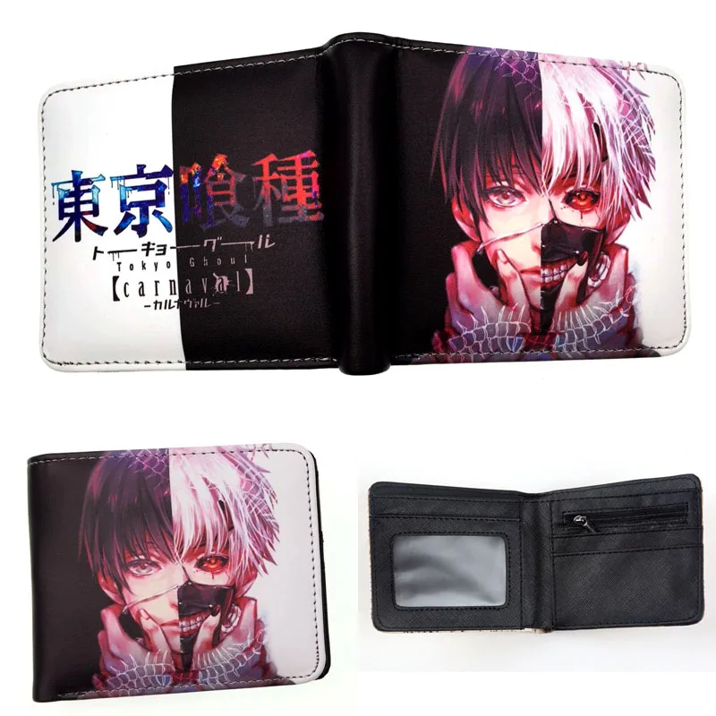 Аниме мультфильм Токийский Гуль Kaneki маска Аниме Би-Фолд бумажник ID держатель для карт - Цвет: TG-04
