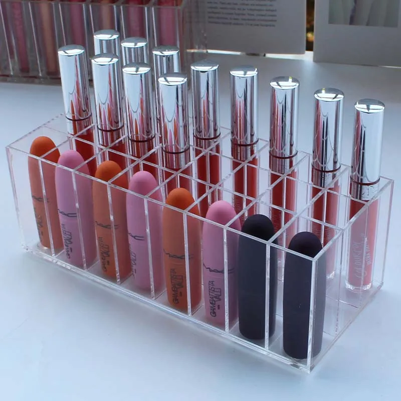 Акриловый Органайзер для макияжа CC крем блеск губ коробка хранения косметики