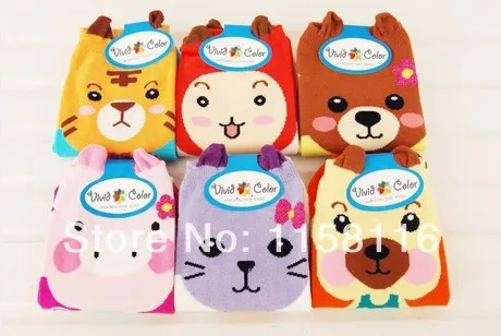 Lovely pure cotton socks three-dimensional cartoon | Женская одежда