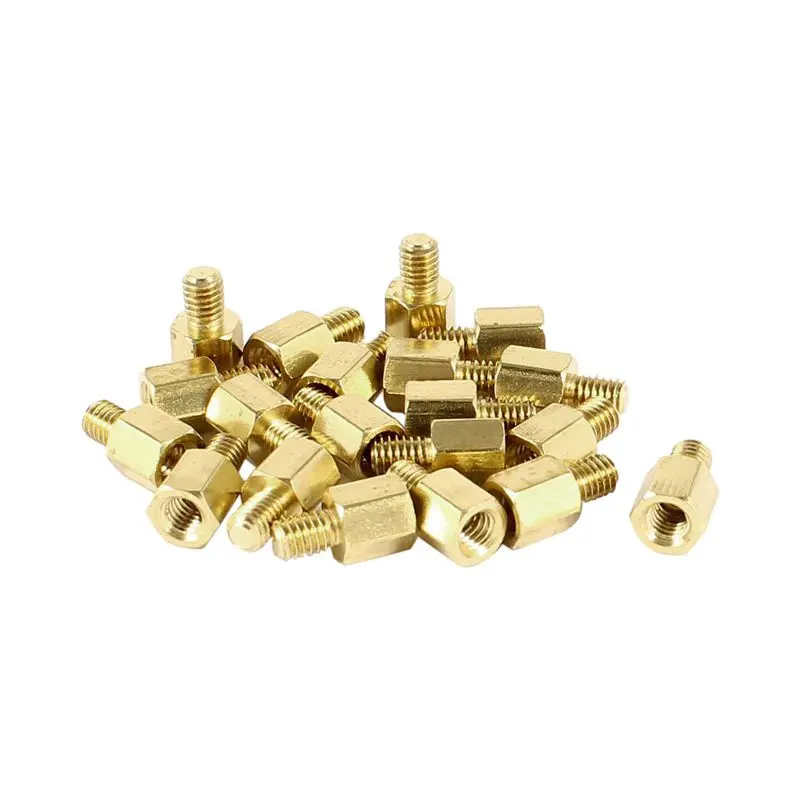 20 pcs PC PCB Mainboard Spacer Hexagonal Brass M3 * 5 + 4 mm | Обустройство дома