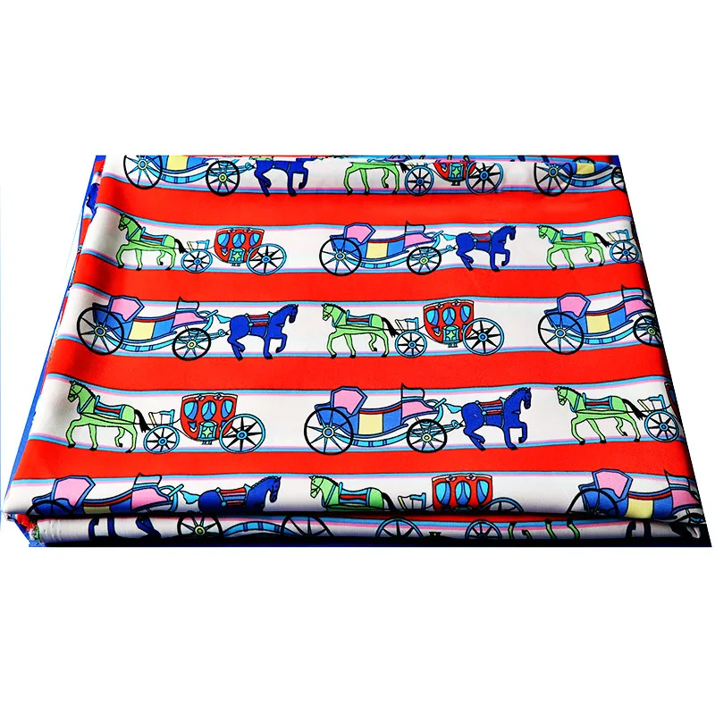 Печать перевозки мягкий полиэстер Атлас Винтаж шифон ткань шелк швейная для