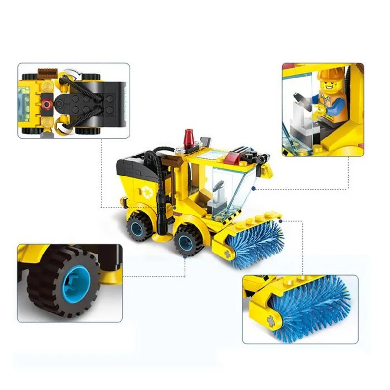 102 шт./компл. сделай сам уборочная машина строительные блоки развивающие игрушки