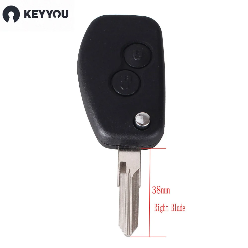 KEYYOU 5X 2 кнопки модифицированный ключ оболочка для Renault Dacia Modus Duster Clio Espace