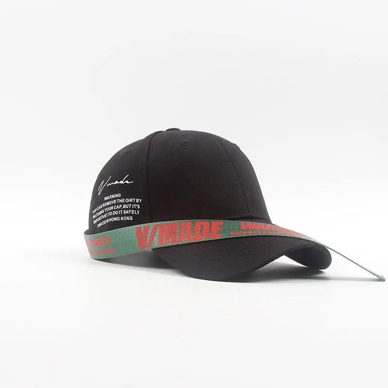 BlackGreen Новая модель Женская корейская мода пара хип хоп шляпа мужская козырек Новая буква длинный стример уличная шапка Tide шляпа - Цвет: BlackGreen