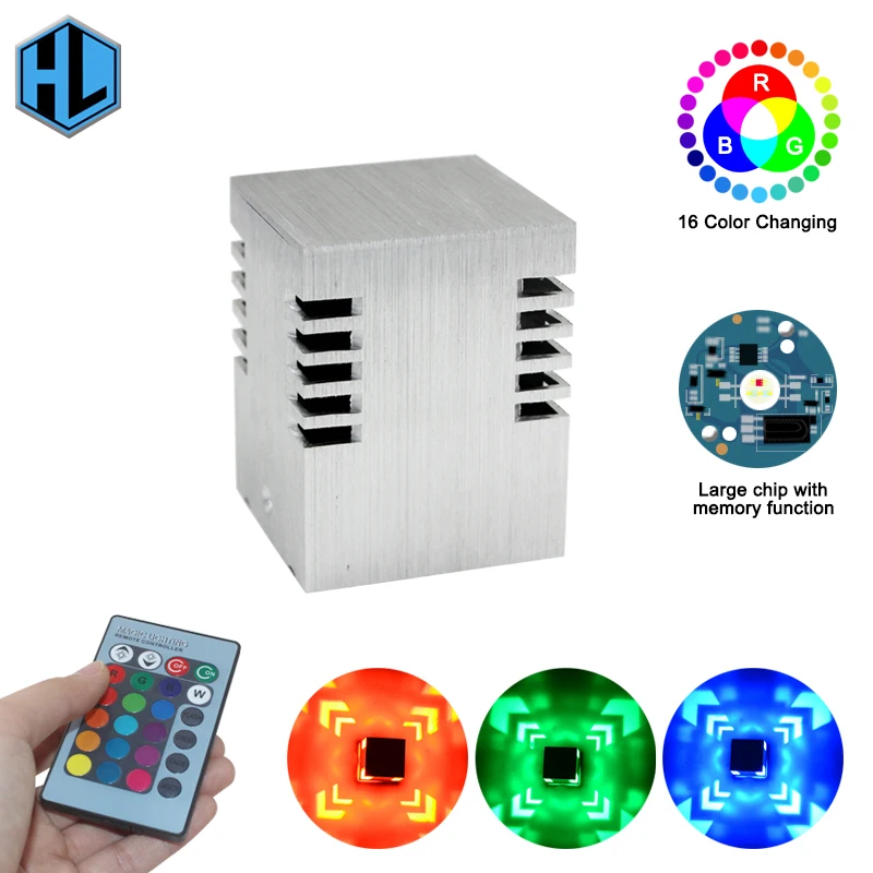 3 Вт RGB потолочный светильник современный прозрачный алюминиевый с 24 клавишами