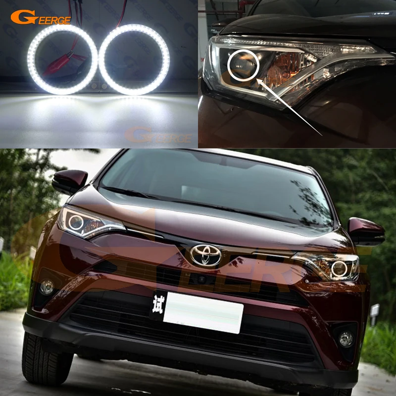 Для Toyota Rav4 smd комплект светодиодов «глаза ангела» Дневной светильник отличное Ультра яркое освещение DRL