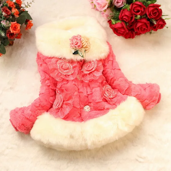 Осенне зимняя одежда верхняя для маленьких детей платье куртка пальто с