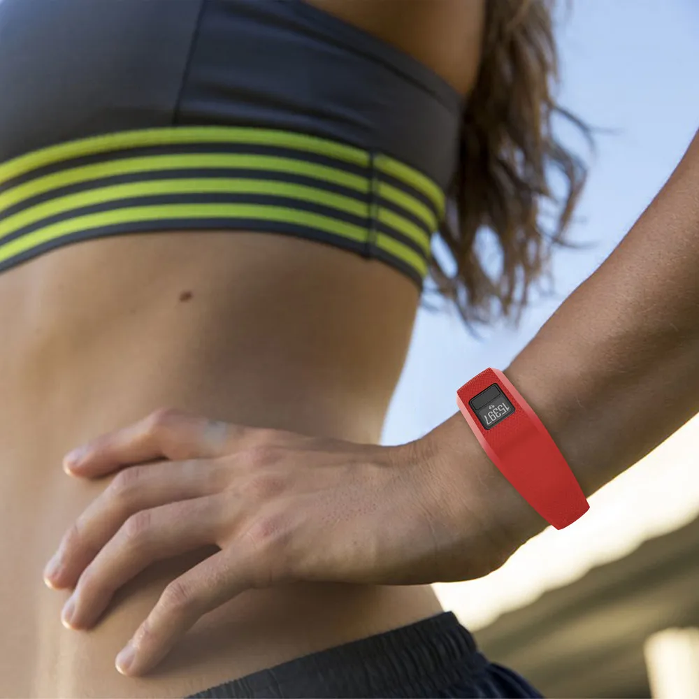 Ремешок сменный из мягкого силикона для Garmin Vivofit 3 классический черный браслет