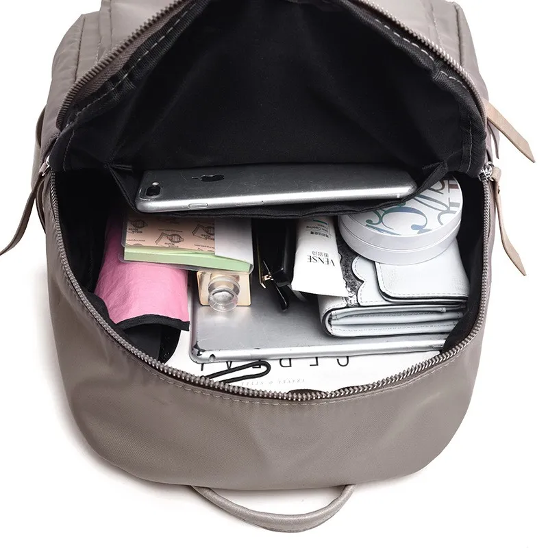 

Arsmundi New Designer Women's Backpack Wild Preppy Style Backpack Nylon Casual Small Backpack Bear Pendant School Shoulder Bag