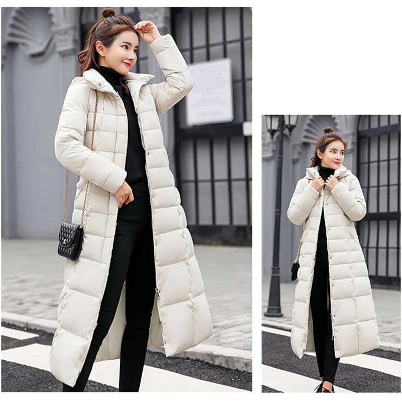 Женская парка с длинными рукавами nueva llegada chaqueta delgada de invierno mujer moda algodón acolchado grueso