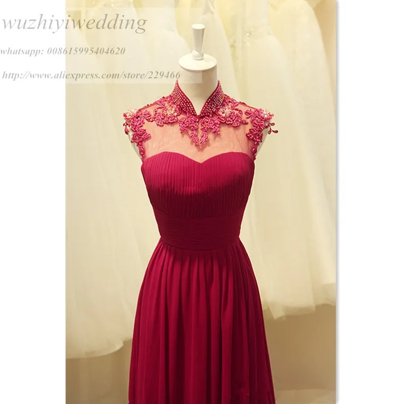 Сексуальные кружевные свадебные наряды с высокой горловиной и аппликацией