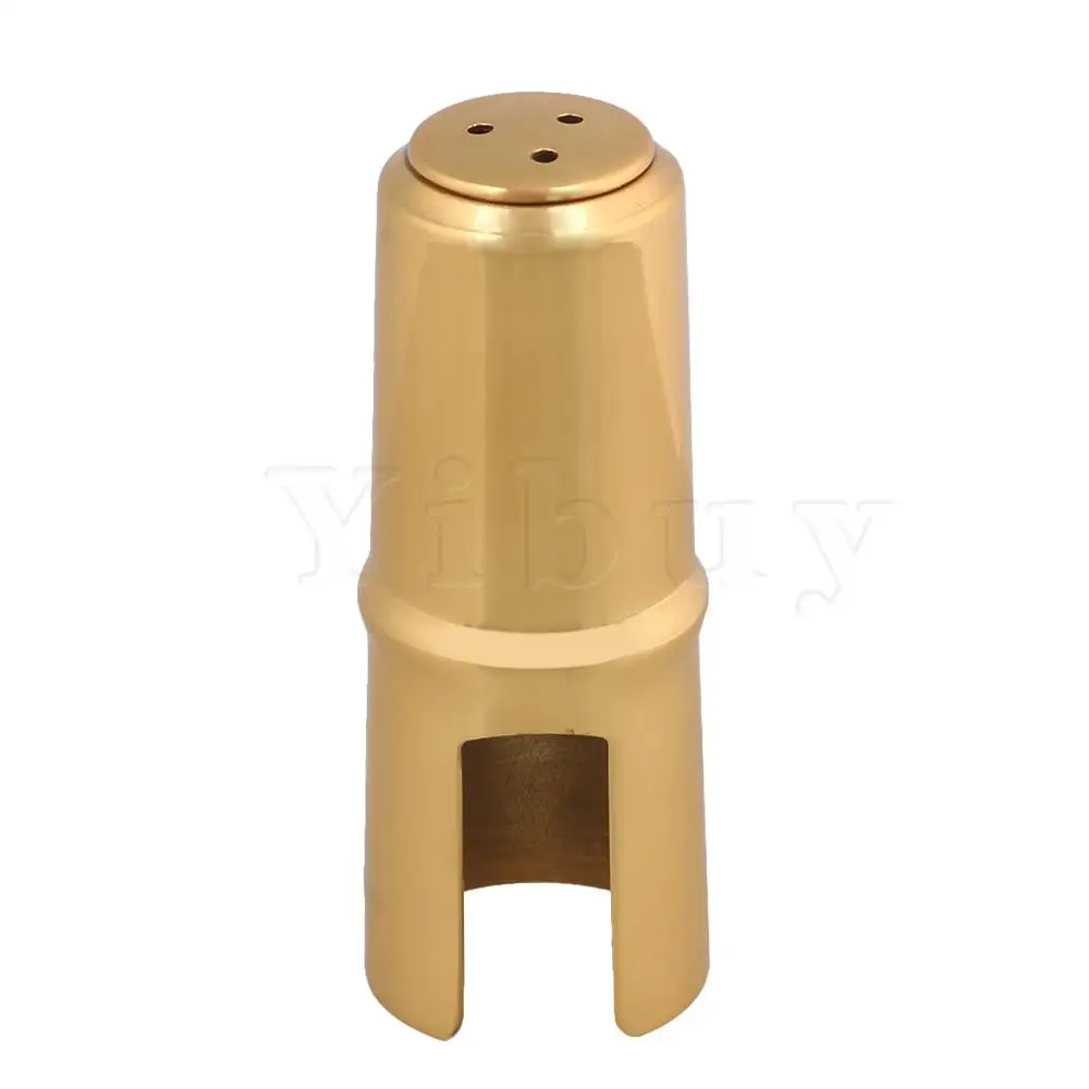 Yibuy тенор-саксофон мундштук с квадратной лигатурной Золотой 6# bB