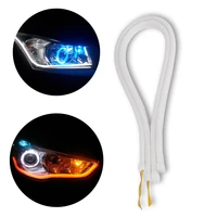 2x60cm car flexible switchback flowing led knight rider strip light headlight sequential