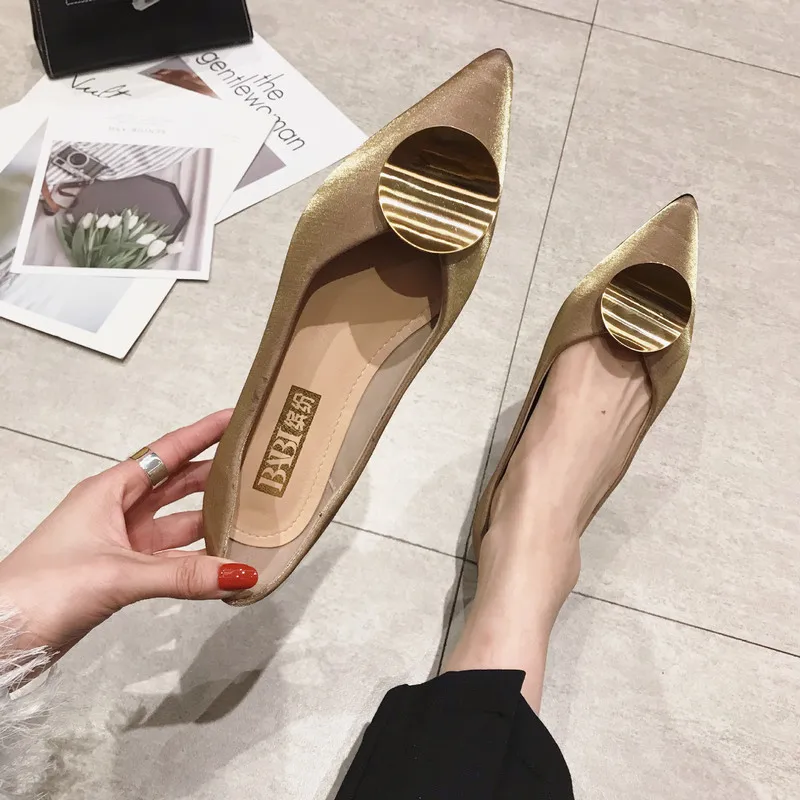 2019 г. новые весенние женские тонкие туфли повседневная женская обувь с закрытым