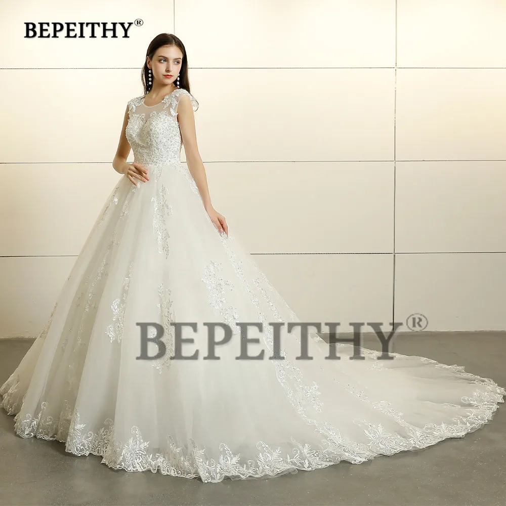 Vestido De Noiva, бальное платье, свадебное платье, открытая спина, сексуальные рукава, кружевные свадебные платья, дизайн, свадебные платья со шлейфом