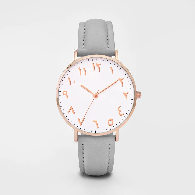 Роскошные брендовые мусульманские часы с арабскими цифрами женские модные