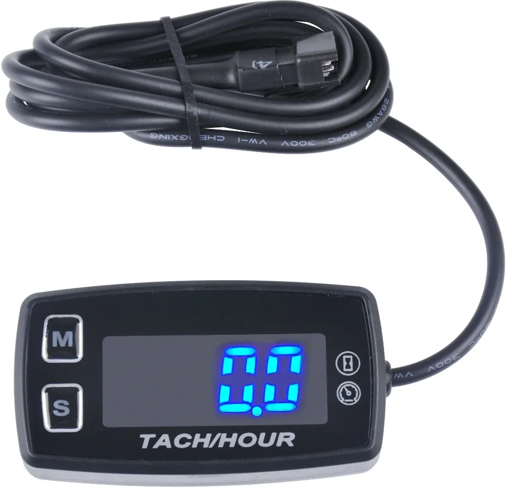 

Thermometer Voltmeter Temperature Meter LED Tach Hour Meter for Marine Dirt Quad Bike Ski Pit Bike Golf Paramotor Buggy Tractor